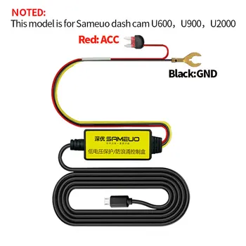 Ewedo 12V Micro USB Cargador de Coche de 3.5 M para el Coche DVR de la Dash Cam Dashcam de la Cámara del Coche de Cable de Carga