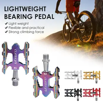 Ultraligero Plana Pedales de MTB de la Aleación de Aluminio de Pedal de Bicicleta Mtb de Montaña de la Bicicleta de Pedales de Plataforma de 3 Rodamientos Sellados de Ciclismo Pedales
