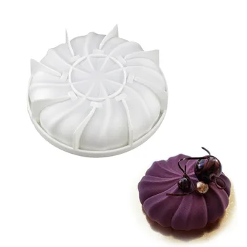 Blanco 3D de forma de Calabaza de la Torta del Silicón Molde de horno Para la Mousse de chocolate Budín de Pan de Jabón de Decoración de torta de Herramientas