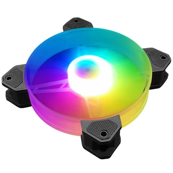 RGB Ventiladores de 120 mm Ultra-Silencioso RGB Chasis Ventiladores de Refrigeración con control Remoto de Velocidad Ajustable de colores Enfriador de VH99