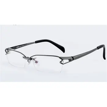 MINCL/Titanio Puro de la Mitad de Montura de Negocio de Gafas de Marco de Anteojos de Moda Miopía Marco FML