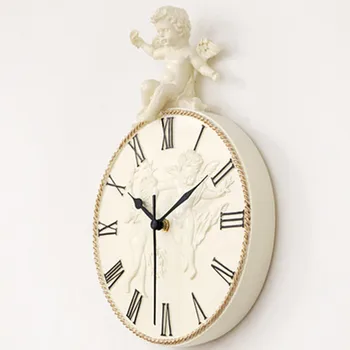 Europeo Ángel Reloj de Pared con una vendimia de la personalidad y un diseño moderno reloj WJ10234