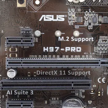 ASUS H97-PRO LGA 1150 Intel H97 HDMI SATA 6Gb/s USB 3.0 ATX de Escritorio Placas base de los Core i7, i5 i3 PCIE3.0 32 GB usado placa madre del pc