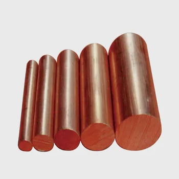 Redondo sólido de cobre puro vara de ánodo electrodo de Cu de la barra del cilindro palo para el cobre de la solución de recubrimiento y la metalurgia de 2 mm a 50 mm de largo