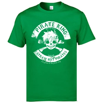 One Piece Luffy Rey De Los Piratas Camiseta De Los Tres Piratas Hijos De Cráneo Geek Nuevos Impresos De La Camiseta Negra De Regalo De Cumpleaños De Algodón Ropa De Hombre
