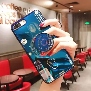 Retro Cámara 3D tenedor del Soporte del Teléfono del Caso Para Huawei Y9S Y9 2019 Y9 Primer Silicona TPU Suave de la Cubierta del Caso Para Huawei Y9S 2019