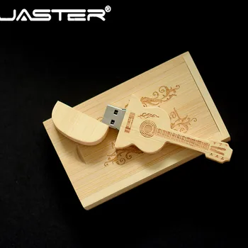 JASTER logotipo personalizado de madera de la guitarra pendrive guitarras usb 2.0 flash drive memory Stick de 4GB 8GB 16GB 32GB 64GB de metal llavero de regalo
