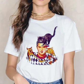 Freddie Mercury camiseta Ullzang camiseta de mujer femenina de hip hop de nueva camiseta de ulzzang la Reina de la Banda estética de verano Casual femme Gráfico