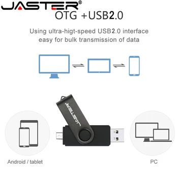 JASTER Teléfono Inteligente OTG USB Flash Drive Velocidad Rápida Pen Drive de 32 gb 16 GB 8 GB 4 GB USB 2.0 Pendrive Micro USB Flash Drive