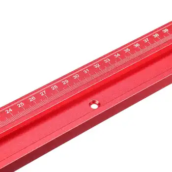 Rojo de la Aleación de Aluminio de 300-1000 mm T-Pista de la T-ranura de Inglete Pista Jig T Tornillo Accesorio de la Ranura Con Láser Escala de la Carpintería de la Herramienta