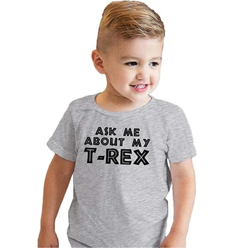 Me Pregunta Acerca De Mi T Rex Flip Camiseta Niños Divertida Camiseta De Dinosaurios Camiseta Ropa De Moda Divertido A Los Niños Niños Niño Plussize