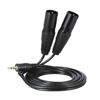 Cable de Audio 1/8Inch Mini Jack de 3.5 mm para Dual XLR de 3 Pines Macho/Hembra Equilibrada de los Cables de Audio Para los Altavoces de Sonido Amplificador de Consolas