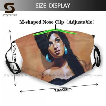 Swag Antidust Amy Winehouse Cinco Máscara De La Cara Divertida De Adultos Paño Facial En La Boca De La Máscara Con Filtros