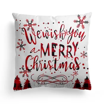 1pc 45cmx45cm Navidad funda de almohada, funda de almohada Feliz Navidad Decoración para el Hogar Adornos de Navidad Navidad Navidad Año Nuevo 2021