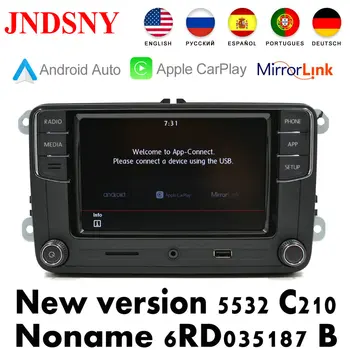 JNDSNY Android Auto CarPlay R340G RCD330 Noname RCD330G Además de la Radio del Coche Para VW Golf 5 6 Jetta CC Tiguan Passat Polo 6RD 035 187B