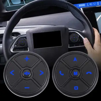 Universal Multi-función 10 Botón Multimedia del Coche Volante Botones de Control Botón DVD Con luz de fondo Azul