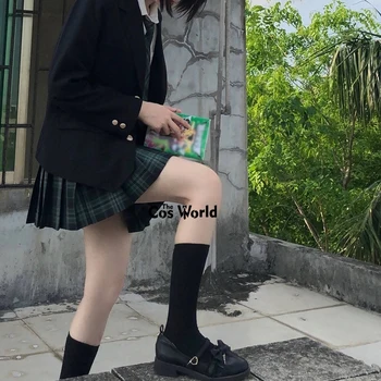 [Chi Tai Hei] Japonés Femenino Femenino Primavera Otoño traje Negro Chaqueta de Manga Larga Chaquetas Abrigos Outwear Para JK Uniforme de la Escuela
