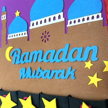 Ramadan Mubarak Calendario de Adviento de Eid Mubarak Sentía la cuenta atrás de la ejecución del Calendario Ramadán Decoraciones para el Hogar Eid Parte de los Niños Regalos