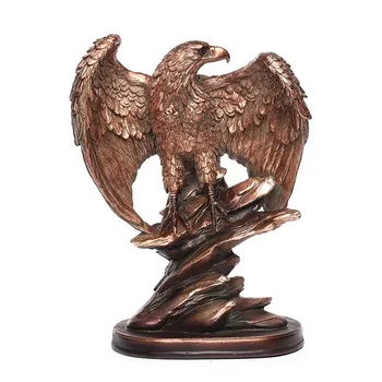 Creativo Águila Adornos De Propagación De Las Alas De Águila Trofeo Figurillas De Artesanías Hogar Decoración De La Oficina De La Resina De Los Animales En Miniatura Modelo De Regalos
