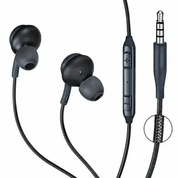 3.5 mm Cable de los Auriculares In-ear por Cable Con Control de Volumen del Micrófono de los Auriculares Estéreo Deporte Auriculares para Samsung Galaxy S10 S9 S8 S7