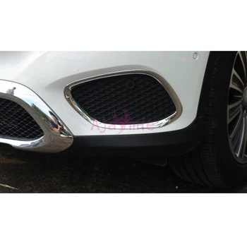 2016 2017 Frente a los faros de Niebla Cubierta de la Luz del Lado del Parachoques Protector de Recorte de ABS Cromado Coche Estilo Para el Benz de Mercedes GLC Accesorios