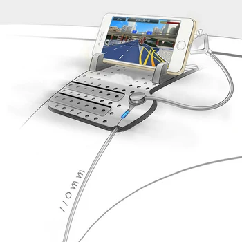De Carga del coche del Teléfono Móvil Titular Ajustable Soporte de GPS Salpicadero del Coche Sostenedor Magnético Con Cable de datos USB para el Teléfono