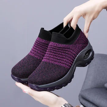 Zapatillas para Mujer Zapatillas de deporte de la Plataforma de colchón de Aire de Ourdoor Calzado Deportivo Transpirable Ligero del Calcetín, Calzado Zapatos Mujer