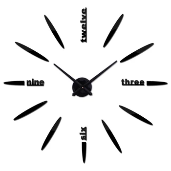 Diy reloj reloj de la Sala de Cuarzo de Acrílico efecto Espejo colores de la decoración del hogar Moderno de la Pared palos todavía el estilo de vida