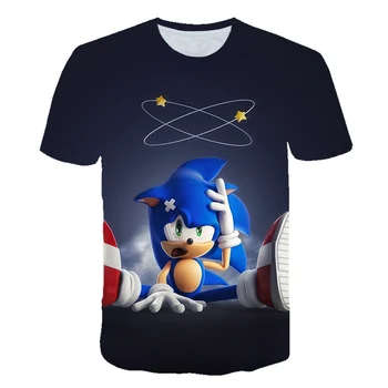 De verano los Hombres 3d Supersónico Sonic Impresión de Ropa de Mujer en 3d Divertido camisetas de Disfraces para Adultos Ropa de Verano Camisetas Hombre de dibujos animados camisetas
