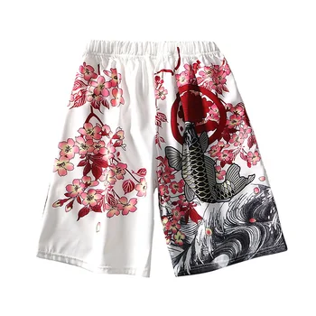 #2611 Verano de Japón Estilo Impreso en 3d Delgada de secado Rápido Ropa Suelta pantalones Cortos de los Hombres de la Vendimia Corta Para los Hombres Casual Delgado pantalones Cortos de Playa