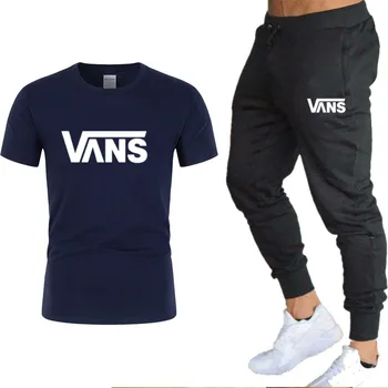 2021 de verano los hombres de la camiseta de algodón pantalones de traje de ropa deportiva de dos piezas de los hombres casual chaqueta de entrenamiento traje traje de jogging