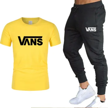 2021 de verano los hombres de la camiseta de algodón pantalones de traje de ropa deportiva de dos piezas de los hombres casual chaqueta de entrenamiento traje traje de jogging