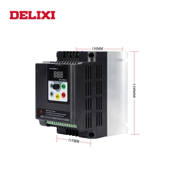 DELIXI convertidor de frecuencia 220V de entrada 380V de salida 0,75 KW 1,5 KW 2,2 kw 3kw para el motor de accionamiento 50 60HZ variador de frecuencia