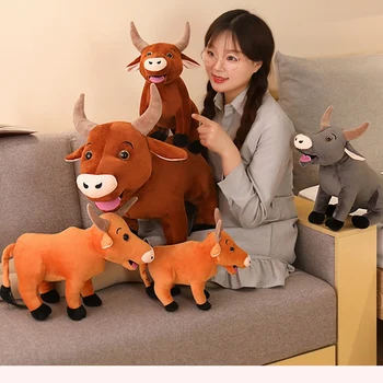 2020 Alta Calidad de la Simulación de la Vaca Drama coreano Jin Secretario Duro Ganado de Peluche de Felpa Suave TV Movie Juguetes de Regalo de Cumpleaños Para niños