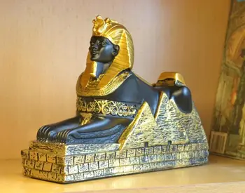 S y L Tamaño Antigua Esfinge Egipcia Escritorio Adornos de decoración del Hogar Decoración de la tienda de Regalos Egipcio Manualidades de Decoración de Navidad