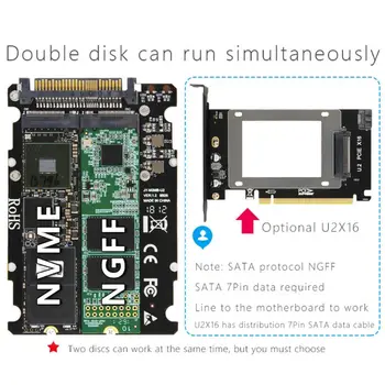 2021 Nuevo M. 2 SSD U. 2 Adaptador 2 en 1 M. 2 NVMe Clave B/M SSD PCI-e U. 2 SFF-8639 Adaptador de PCIe M2 Convertidor de Ordenador de Sobremesa