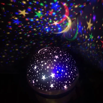 La novedad Luminoso Juguetes Romántico Cielo Estrellado de Noche LED de Luz del Proyector de la Batería USB Luz de la Noche Creativo Cumpleaños de Juguetes Para los Niños