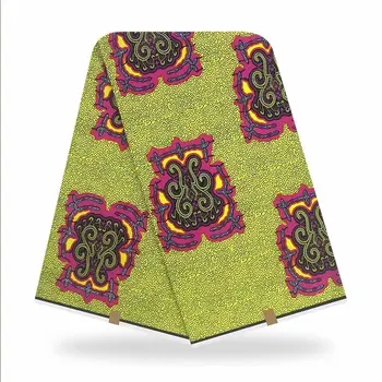Tela africana de cera de impresión de alta calidad pagne real de cera de algodón africanos Africanos vestidos de costura material