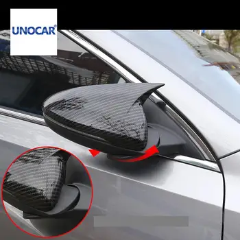 Estilo de coche Para KIA K3 2019 modificado de fibra de carbono forrado de espejo retrovisor cubierta protectora revertir la cubierta del espejo de moldeo modificado