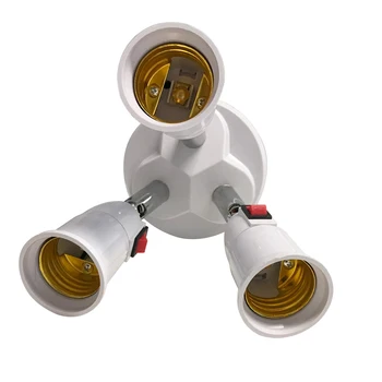 3/4/5 en 1 Divisor del Zócalo E27 E27 Base de la Lámpara Adaptador Convertidor Flexible Extendido de soporte de la Lámpara de la Lámpara del LED Bombillas
