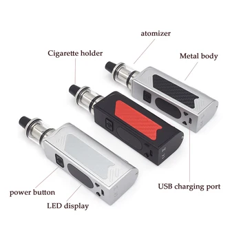 SUB DOS Orignal de 100W Vape Cuadro de Vape Mod Kit de 2200mah Evaporador de Humo de Cigarrillos Electrónicos Vaper Pluma Enorme Vaporizador E-cigarrillos