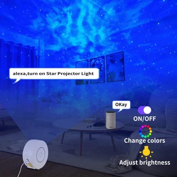 Smart Light Star Galaxy Láser Proyector De Cielo Estrellado Etapa Dormitorios Habitación De Los Niños Parte De La Noche De Vacaciones Alexa Principal De Google Tuya