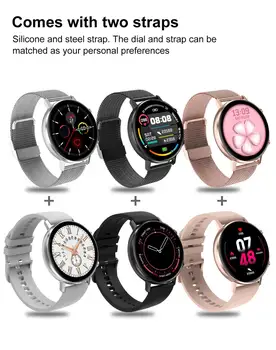 2020 DT96 Reloj Inteligente Hombres 360*360 HD de Pantalla Dual de la interfaz de usuario del Monitor de Ritmo Cardíaco IP68 Waterptoof Para Android IOS Teléfono Reloj de las Mujeres