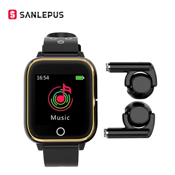 2020 SANLEPUS Reloj Inteligente Con conexión Inalámbrica a los Auriculares de MP3 de la Aptitud de la Pulsera de las Mujeres de los Hombres Smartwatch Para Android iOS de Apple, Xiaomi