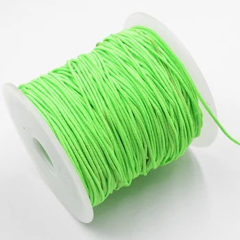 90meters 9 Colores a Elección 1MM de Abalorios elástico del Estiramiento de la Médula Perlas de Cable de Cadena de la Correa de la Cuerda Cordón de hilo Para la Pulsera DIY
