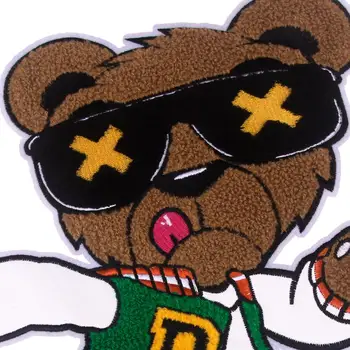 1pcs de dibujos animados de la carta de oso bordado de tela engomada de Coser los Parches para la Ropa DIY Apliques el Parche de la Bolsa de la Ropa de Abrigo de Artesanía