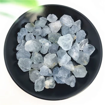 100g Raras Natural de color Azul Celestite Cristal de Piedras de Grava de Piedra en Bruto Muestra E291 Piedras Naturales y Minerales