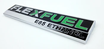 Nuevo Metal 3D FLEX de COMBUSTIBLE de Energía Limpia etiqueta Engomada del Coche de ETANOL E85 letras de la Personalidad del Coche Decoración del Cuerpo