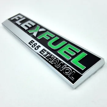 Nuevo Metal 3D FLEX de COMBUSTIBLE de Energía Limpia etiqueta Engomada del Coche de ETANOL E85 letras de la Personalidad del Coche Decoración del Cuerpo