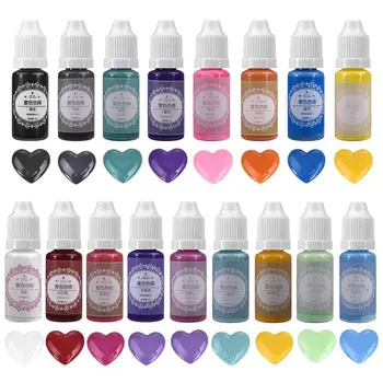 17 Colores/Set Líquido Sólido Chroma de Resina de Color de los Pigmentos del Tinte UV Resina de BRICOLAJE, Manualidades Accesorios de la Joyería de Jabón Pigmentos colorantes